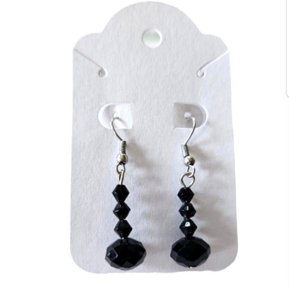 Contemporary Pierced Dangle Earrings Lot of 10 Faux Pearl, Faceted Glass, Beaded - Picture 10 of 11